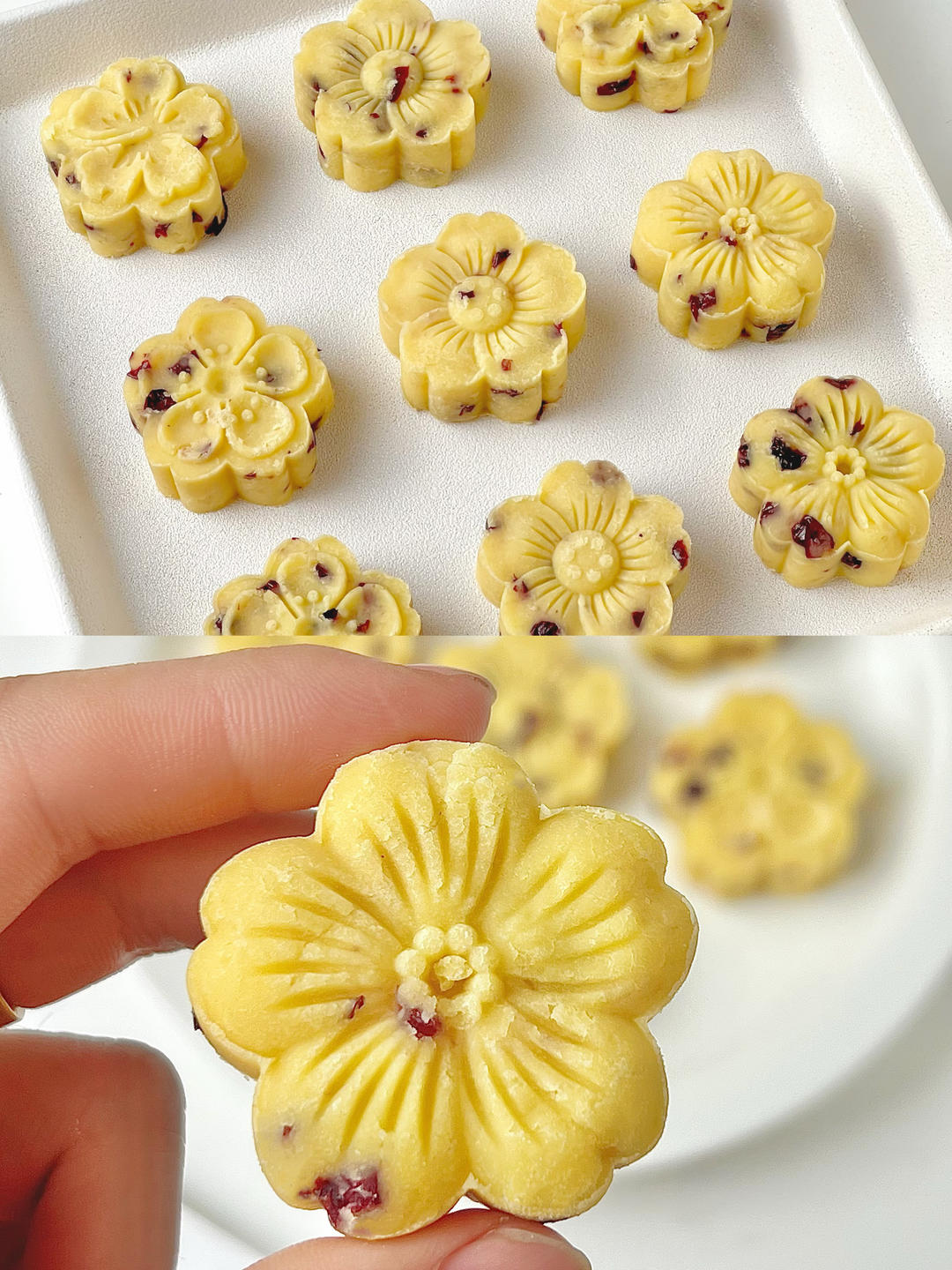 免烤箱蔓越莓绿豆糕的做法