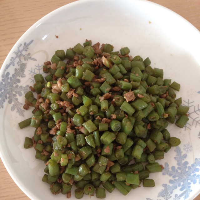 肉沫豆角下饭菜