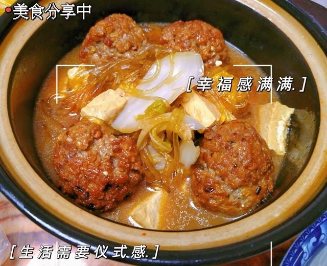 大肉丸白菜炖豆腐的做法
