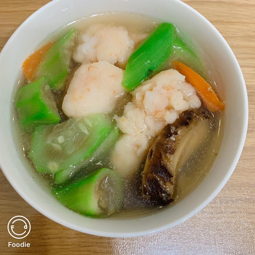 清甜丝瓜虾滑汤