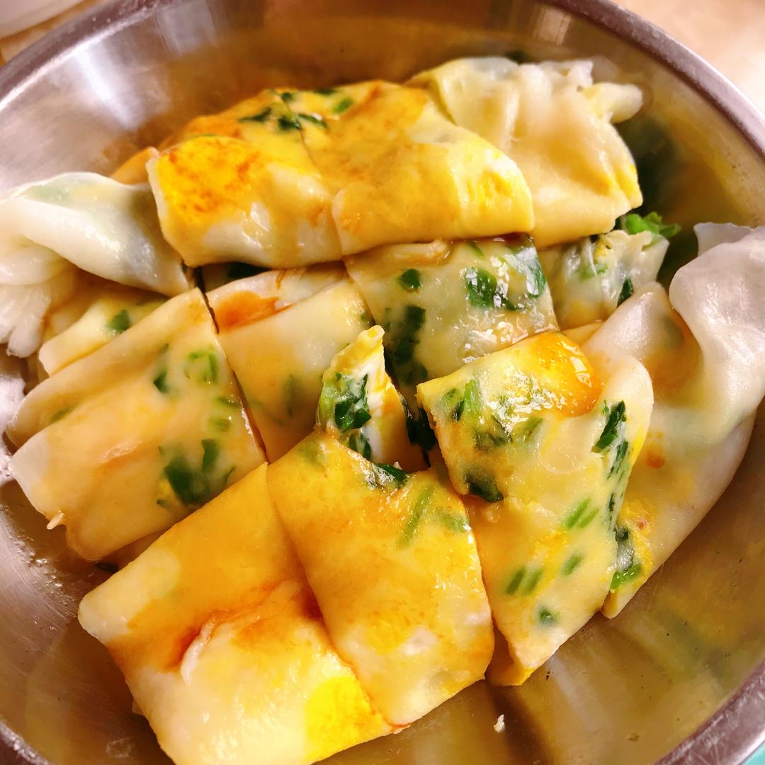 自制菠菜鸡蛋肠粉(2岁辅食)