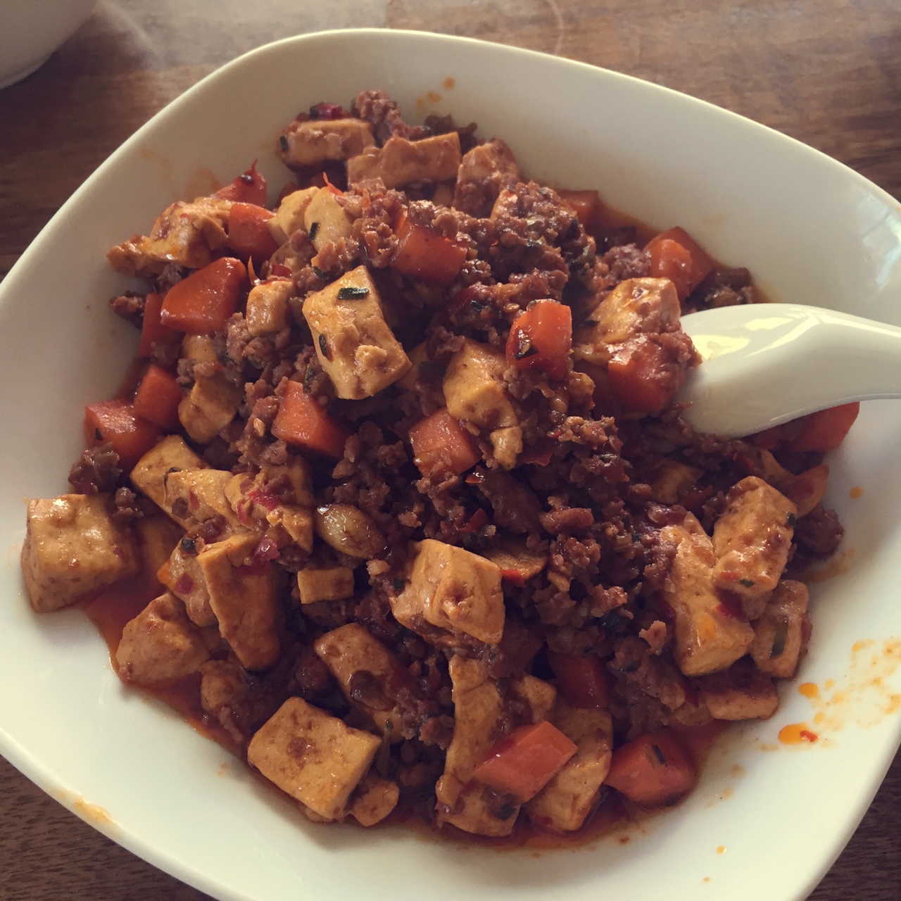 家常红烧肉末豆腐