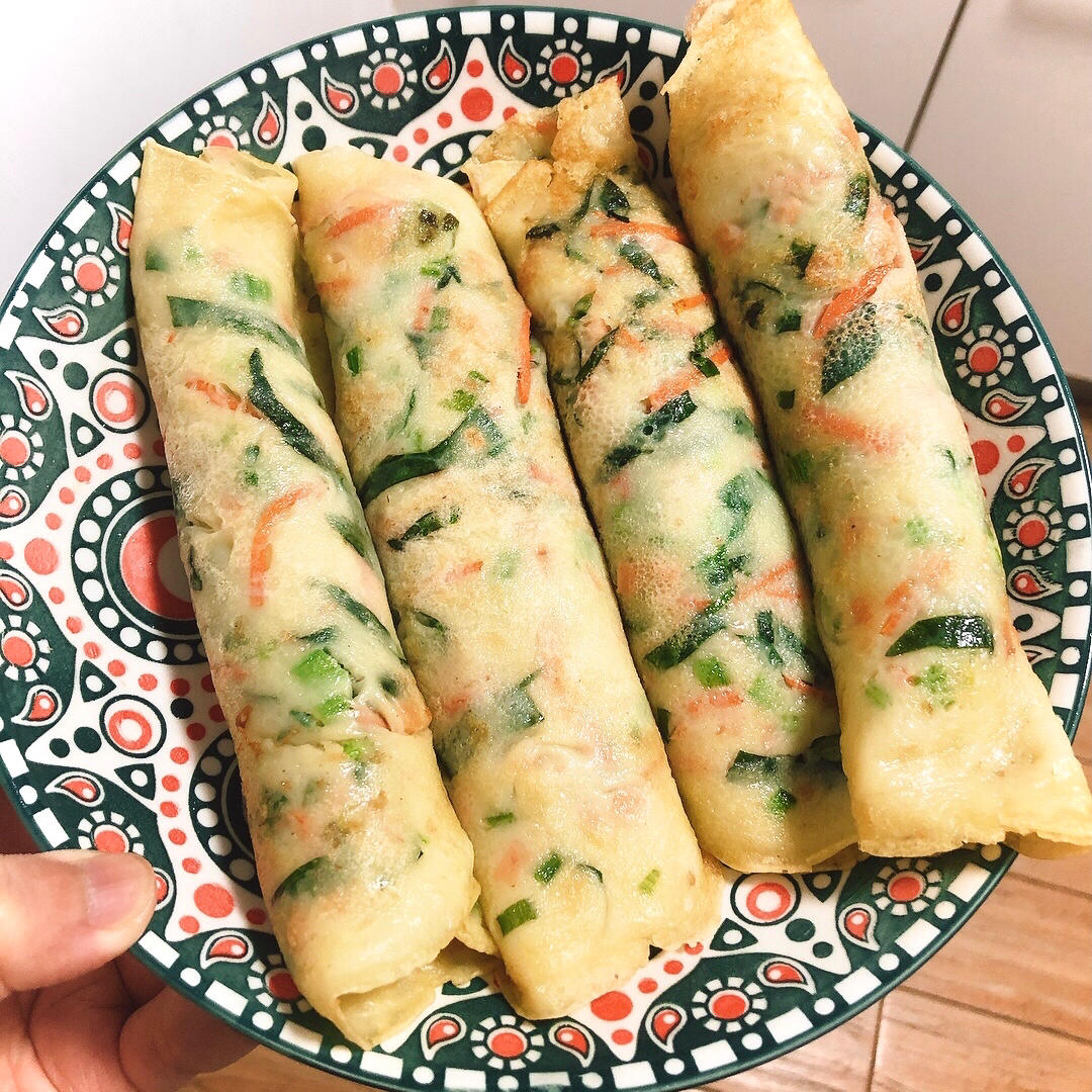 简单快手蔬菜鸡蛋煎饼