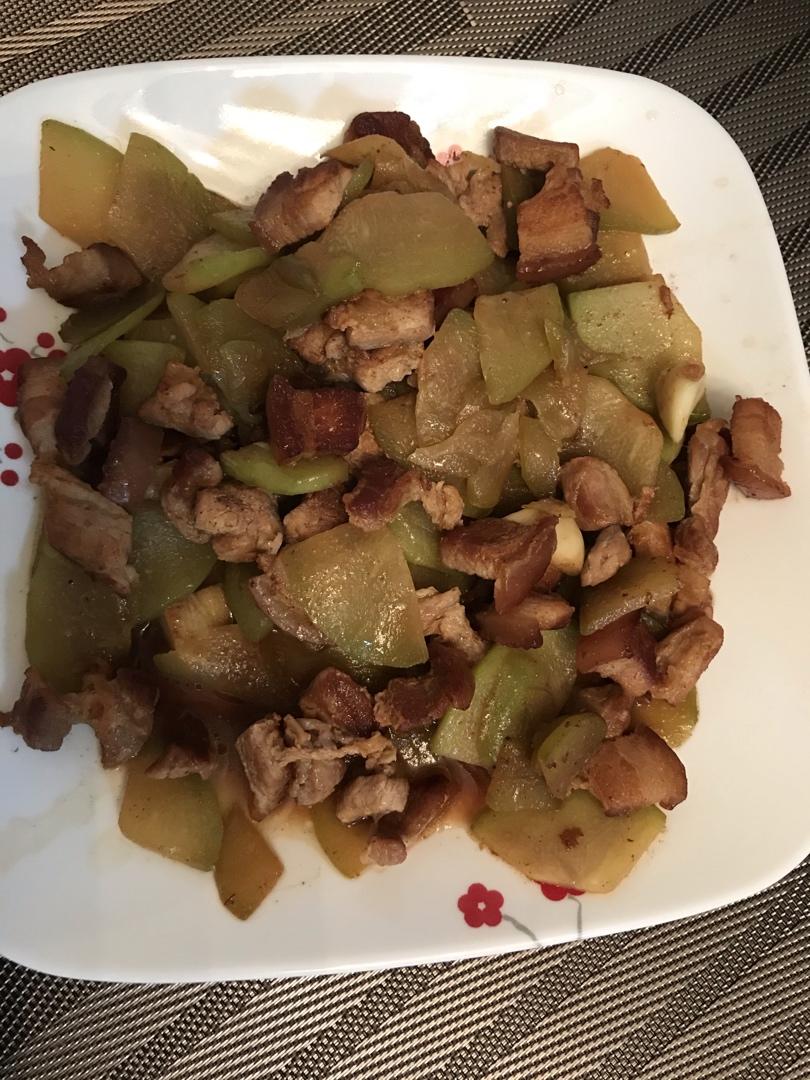 佛手瓜炒五花肉