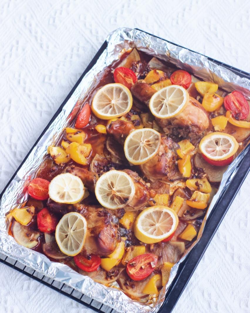 小清新柠檬番茄烤琵琶腿【SURE石崎秀儿烤箱食谱】