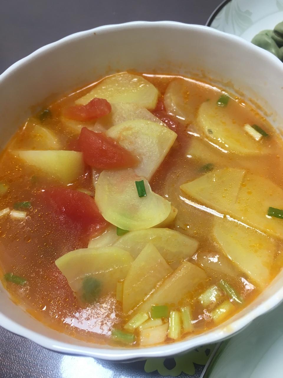 超级浓超好喝的番茄土豆汤