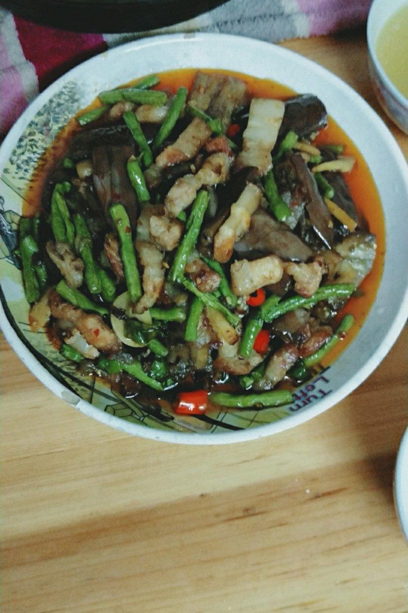茄子炒豆角（少油）