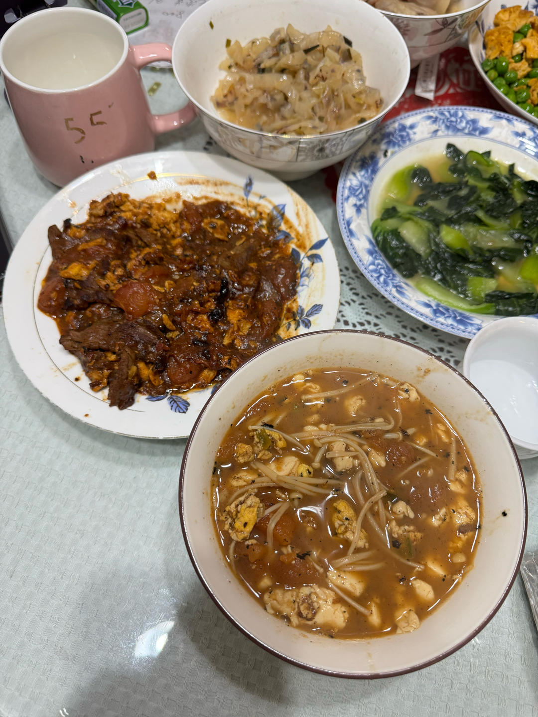 减脂餐—番茄金针菇焖豆腐