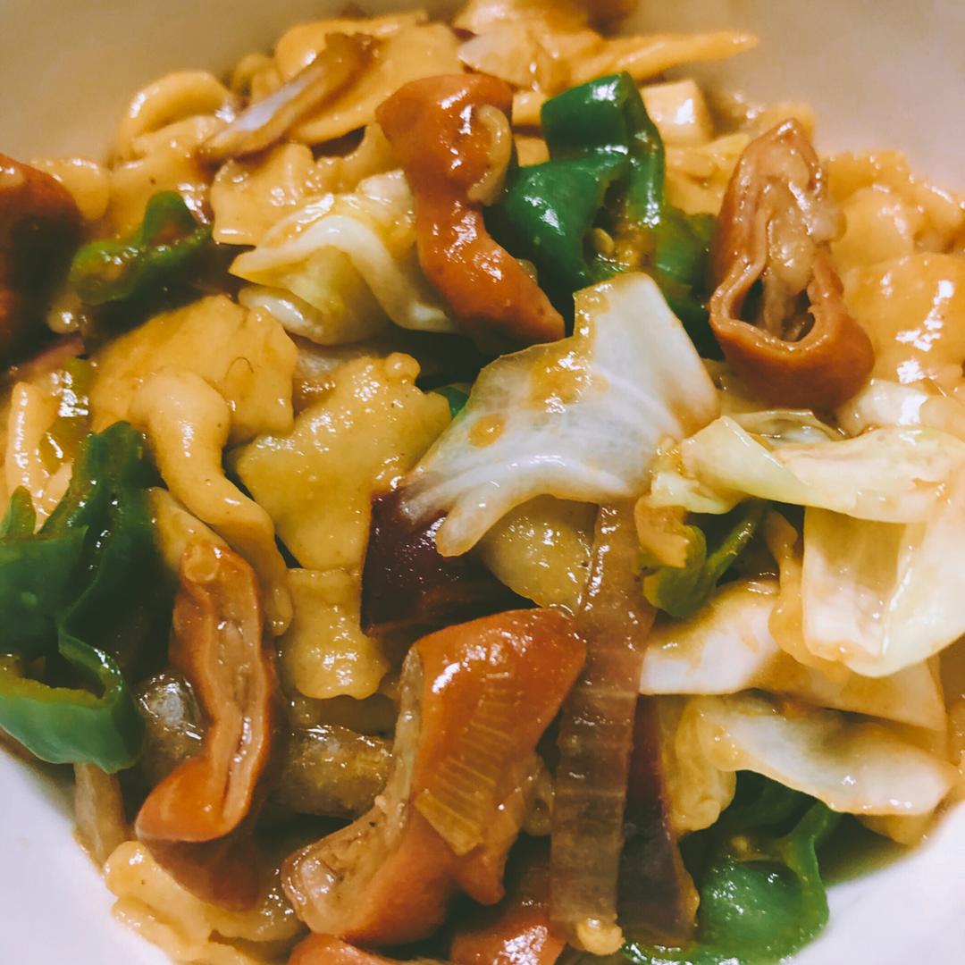 肥肠炒面的做法
