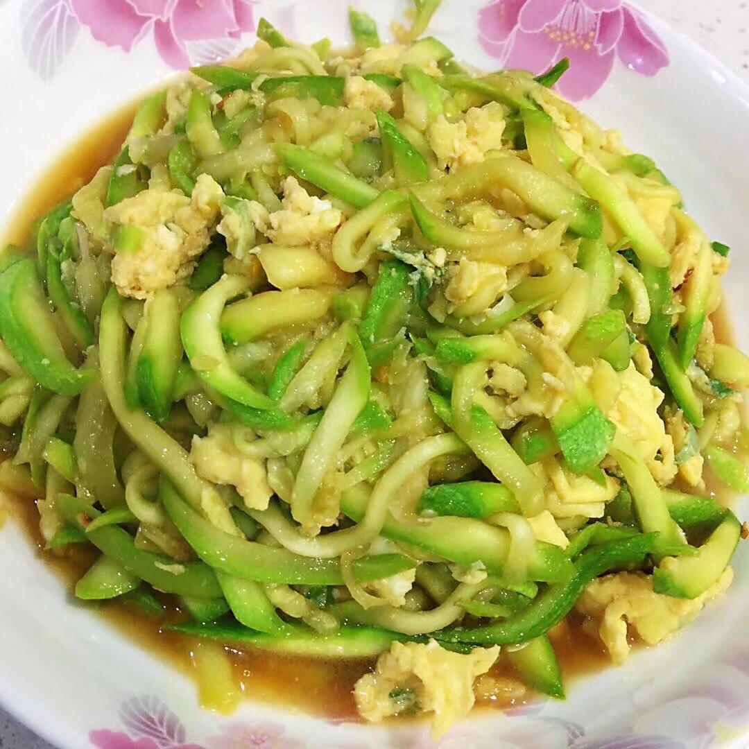 风采依然做的西葫芦瓜炒鸡蛋茭瓜炒鸡蛋