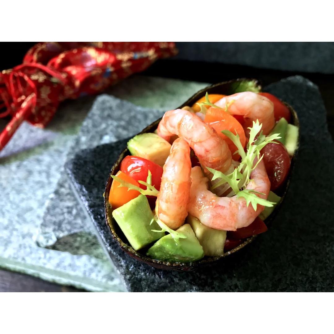 心香雨做的北极甜虾牛油果蔬沙拉【山姆厨房】