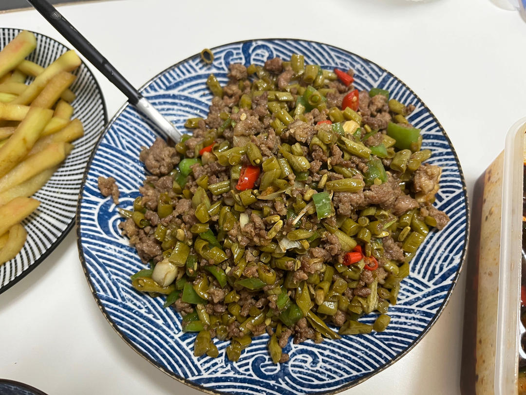 酸豇豆炒肉末