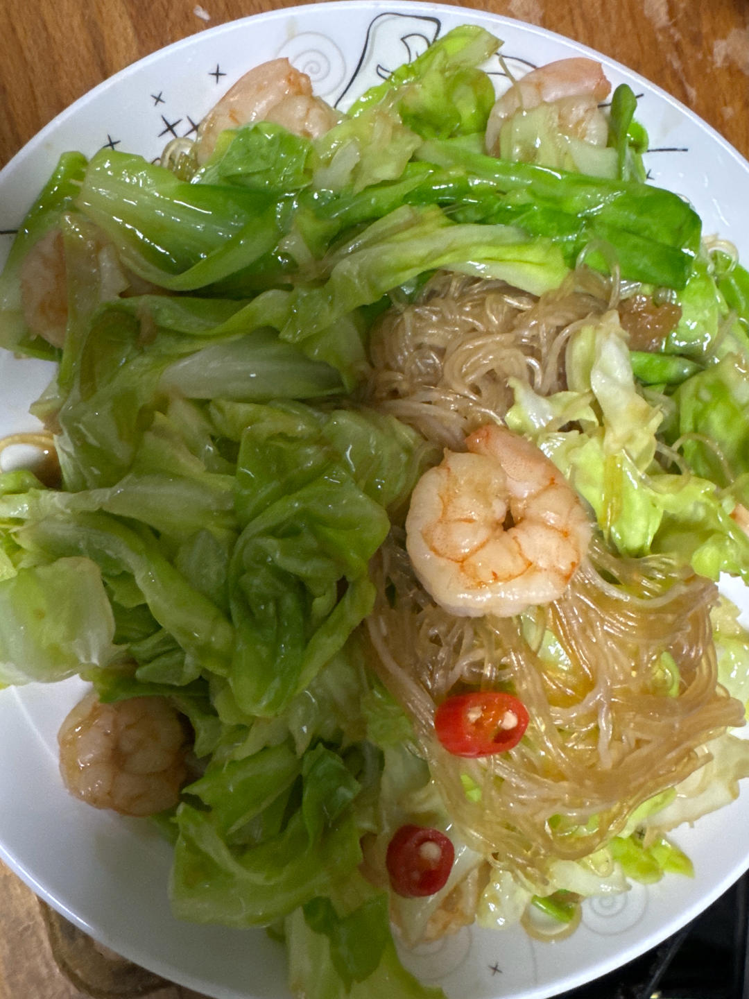 最近爱吃粉丝粉条～包菜炒粉丝