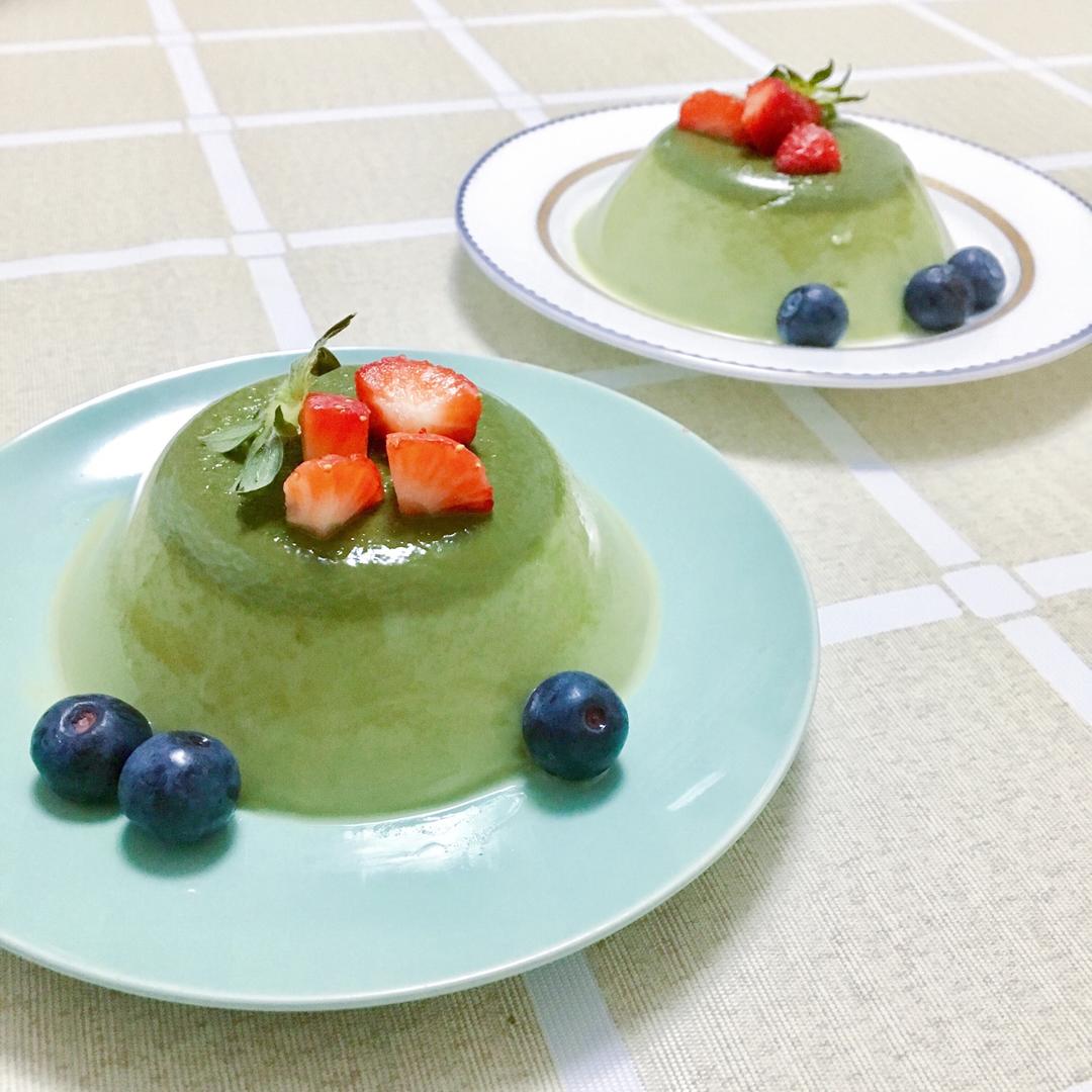 白胖子喵做的*抹茶布丁*