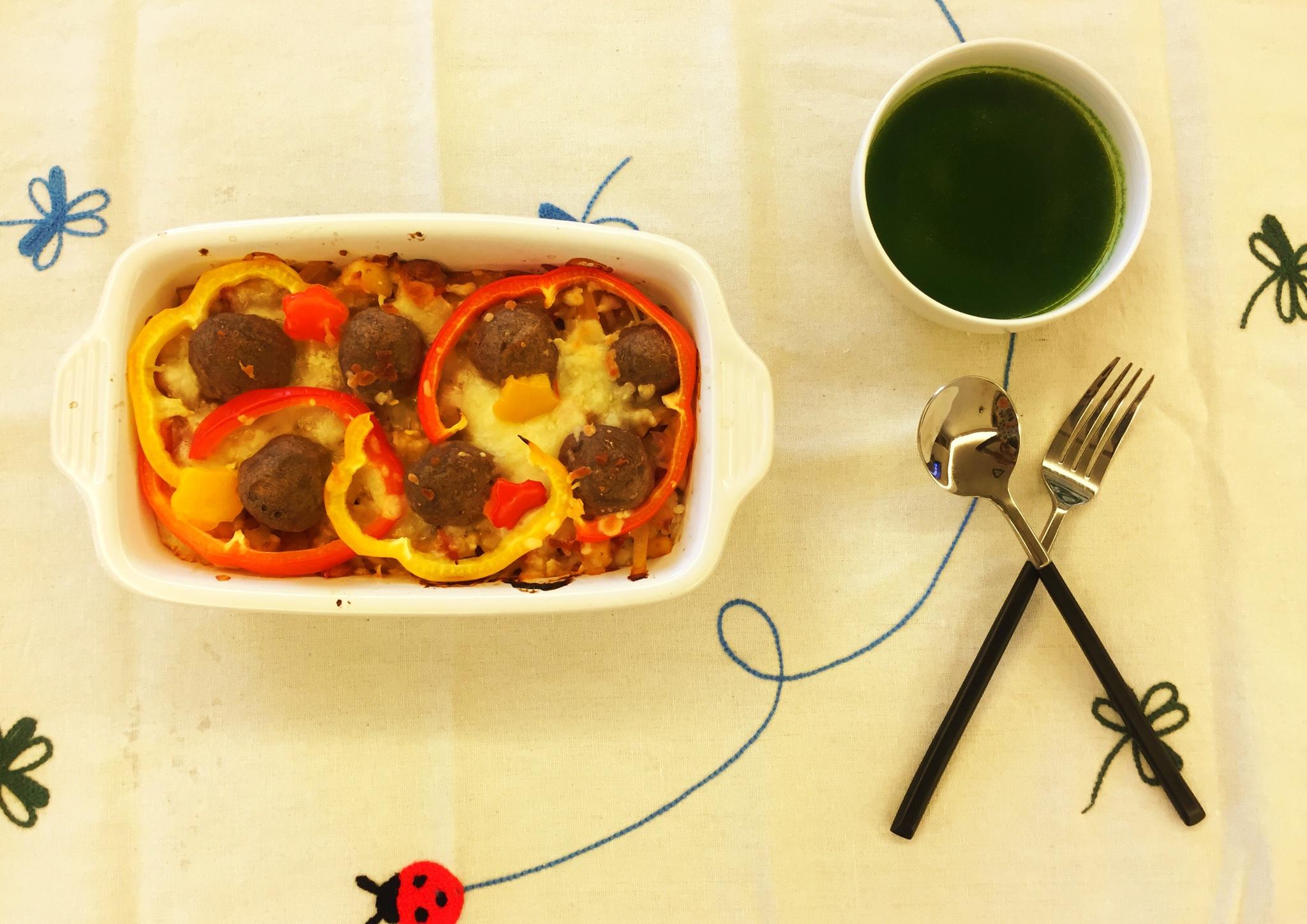 番茄肉丸焗饭的做法