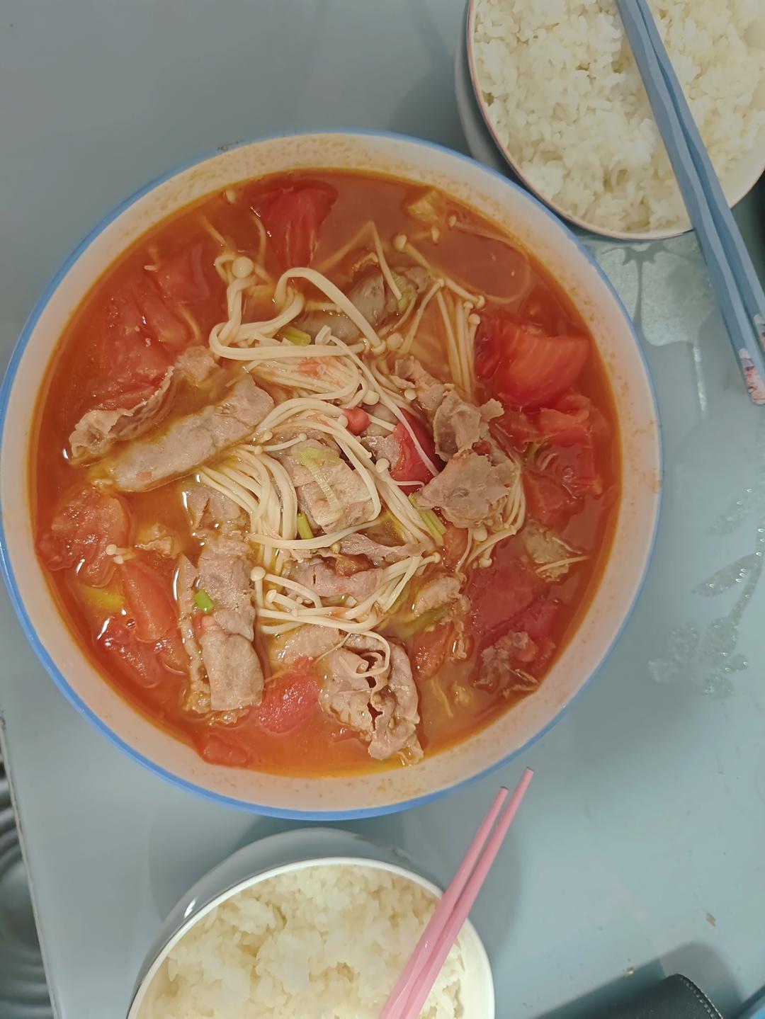 无敌下饭的番茄金针菇肥牛‼️做法简单0失败