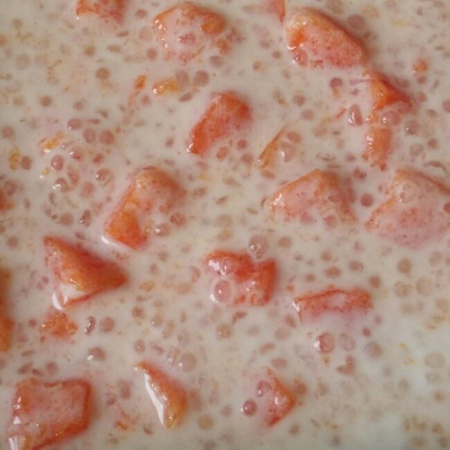 酸奶木瓜西米露的做法