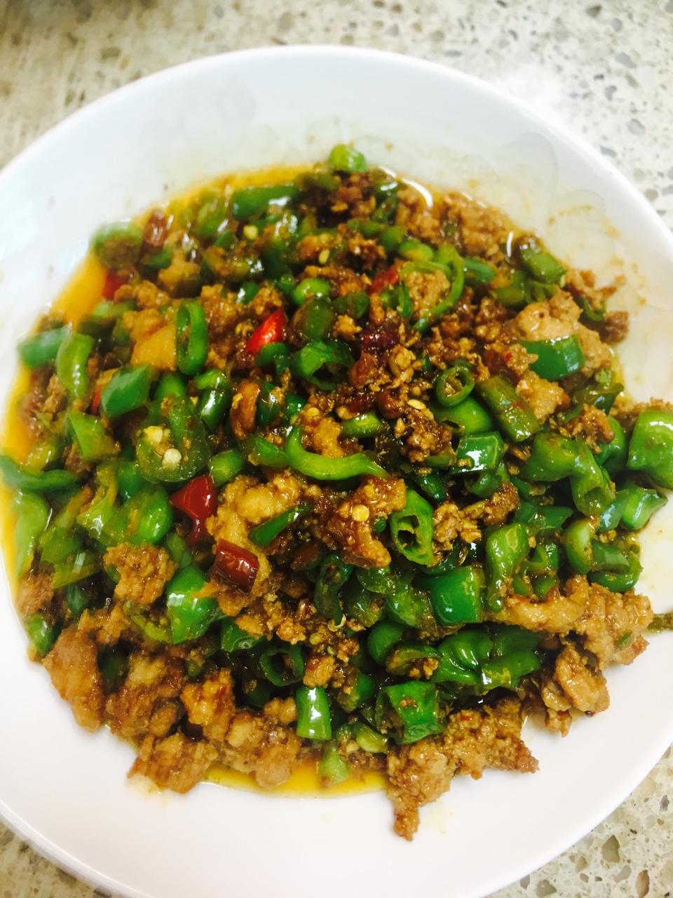 周妈小厨做的辣椒炒肉末