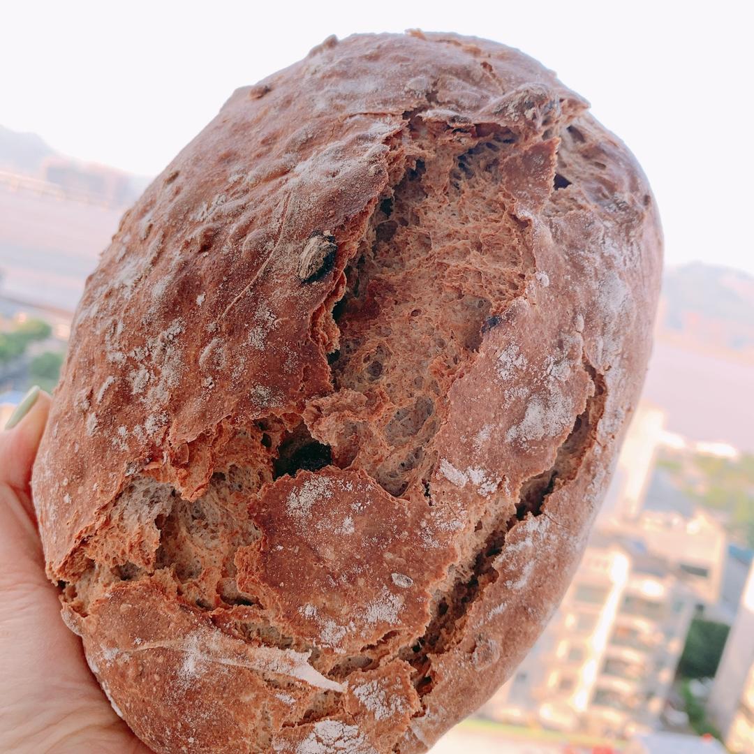 全麦蔓越莓核桃软欧包