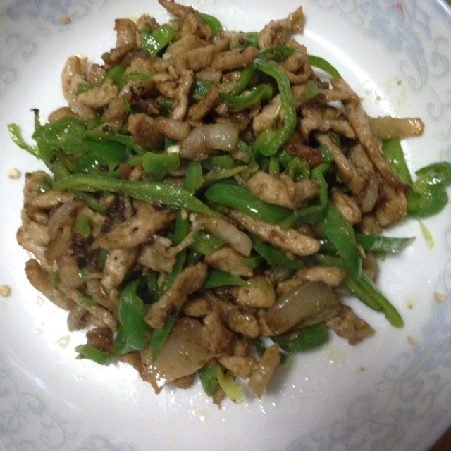 青椒炒肉丝