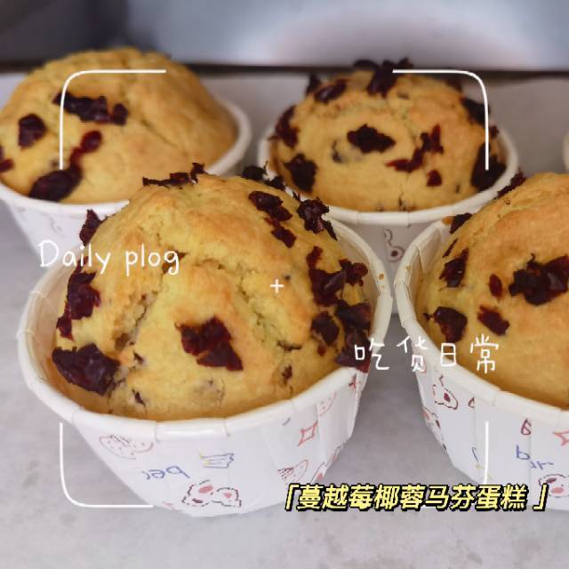 免打发❗️零失败❗️蔓越莓椰蓉马芬蛋糕㊙️