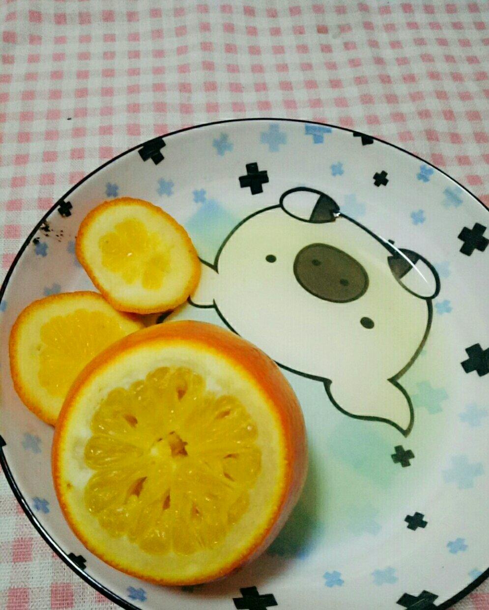 盐蒸橙子，治疗咳嗽，（详细步骤图）