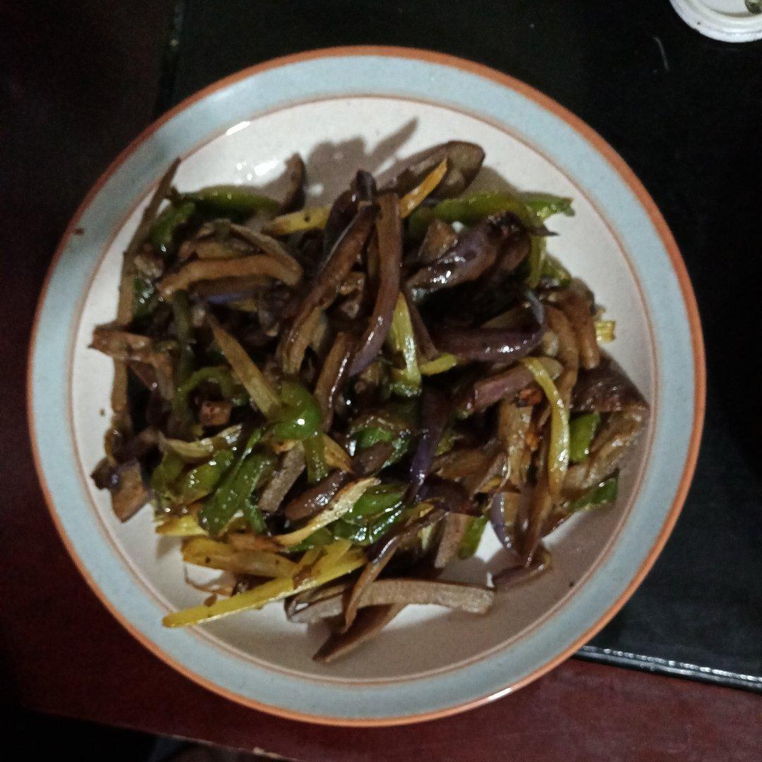 青椒茄子丝