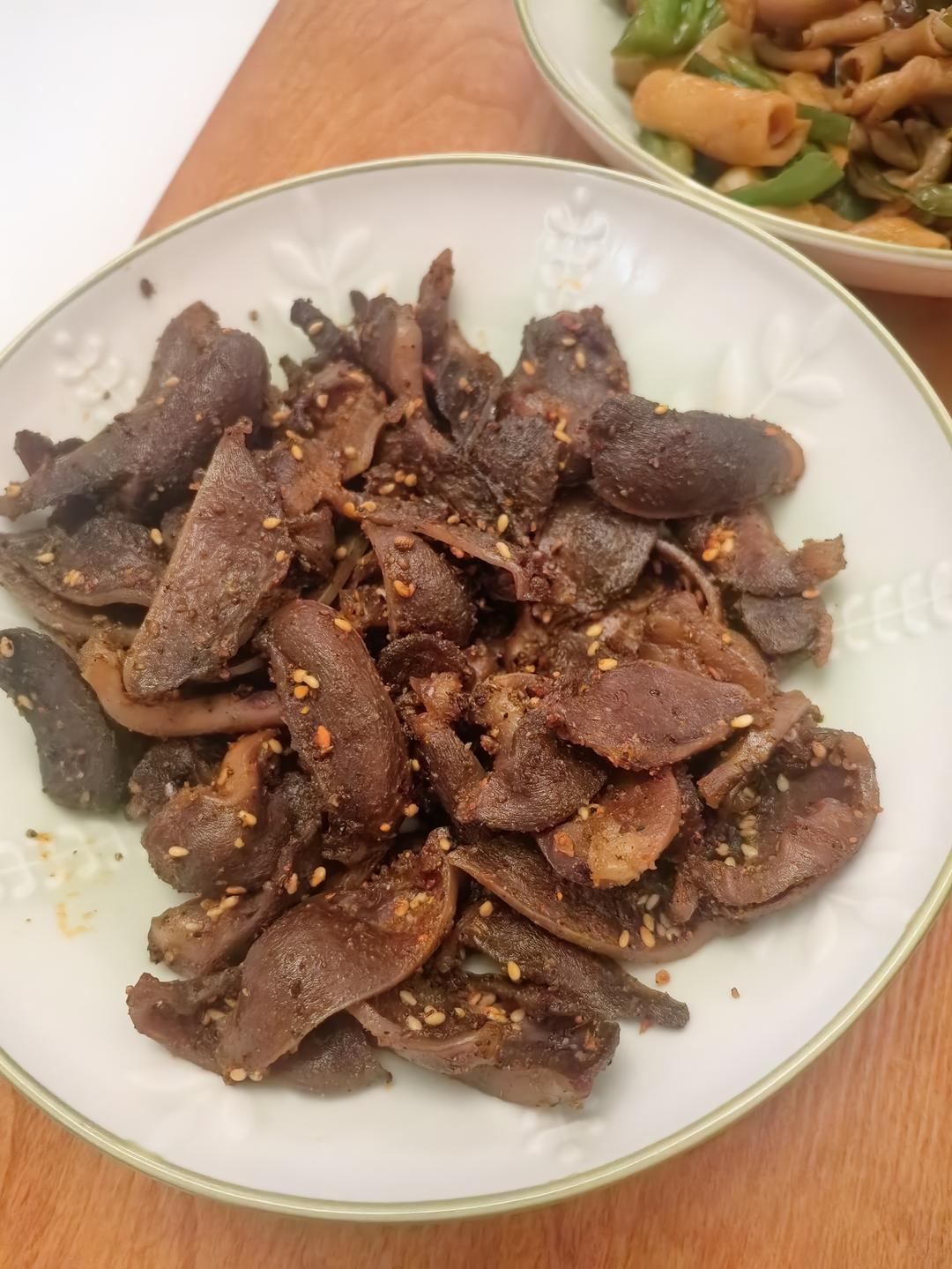 超简单烧烤味孜然煸鸭肾