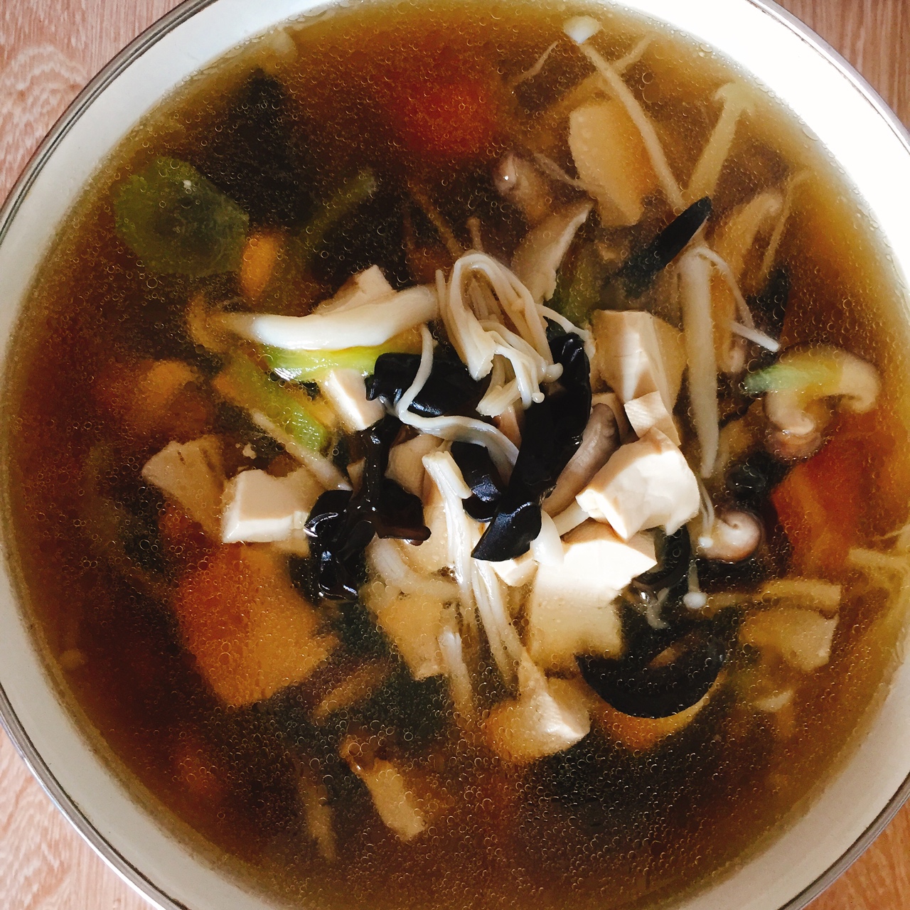 快手菜|菌菇豆腐汤