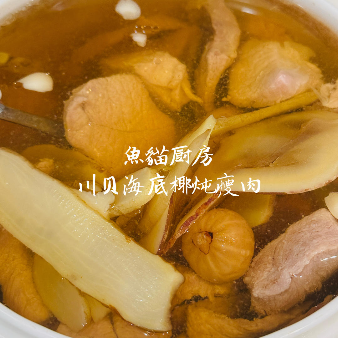 海底椰玉竹南北杏川贝炖瘦肉（润肺止咳汤）