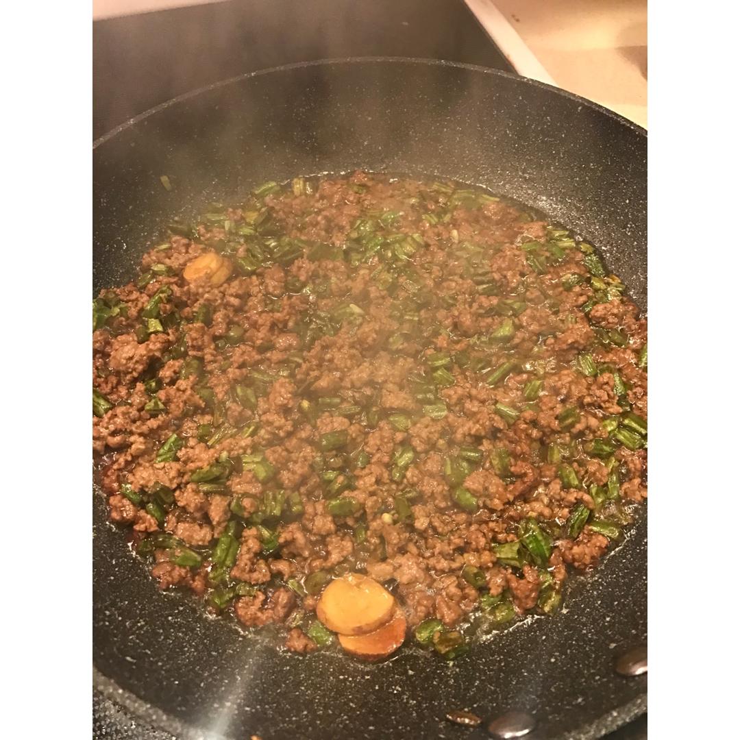 肉沫豆角下饭菜