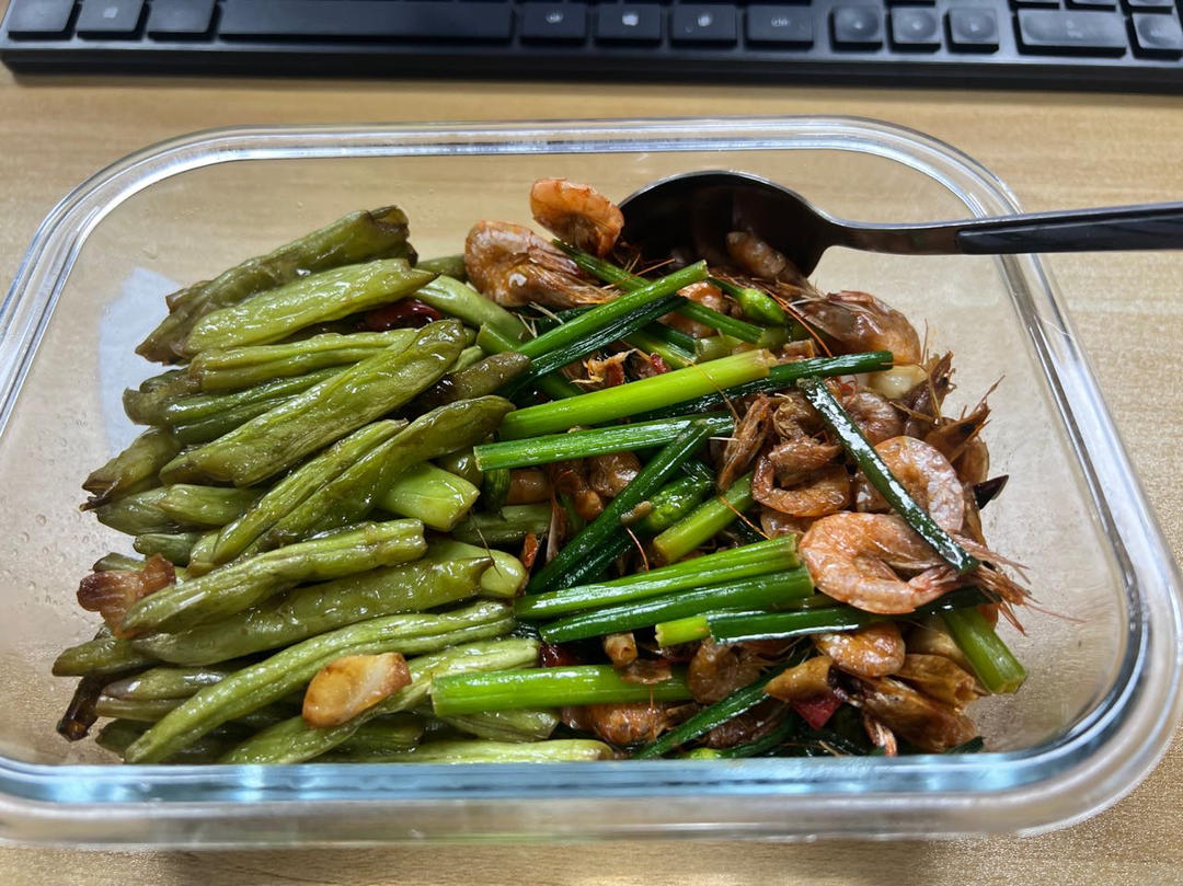 河虾炒韭菜