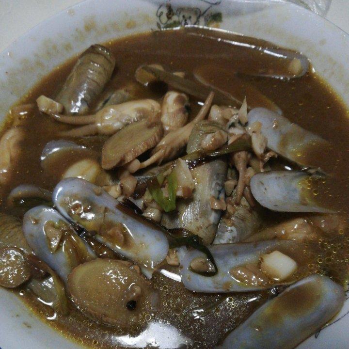 姜葱爆炒圣子/大排档做法/快手菜/姜葱爆炒蛏子王