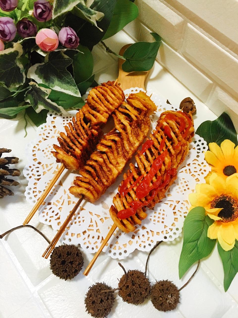 庙会和夜市摊的「炸薯塔」的做法