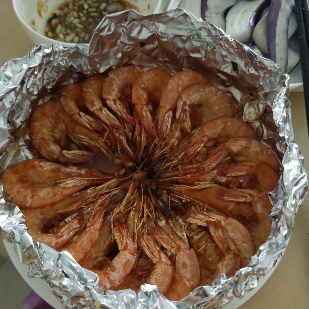 蒜蓉油焖大虾（空气炸锅版）