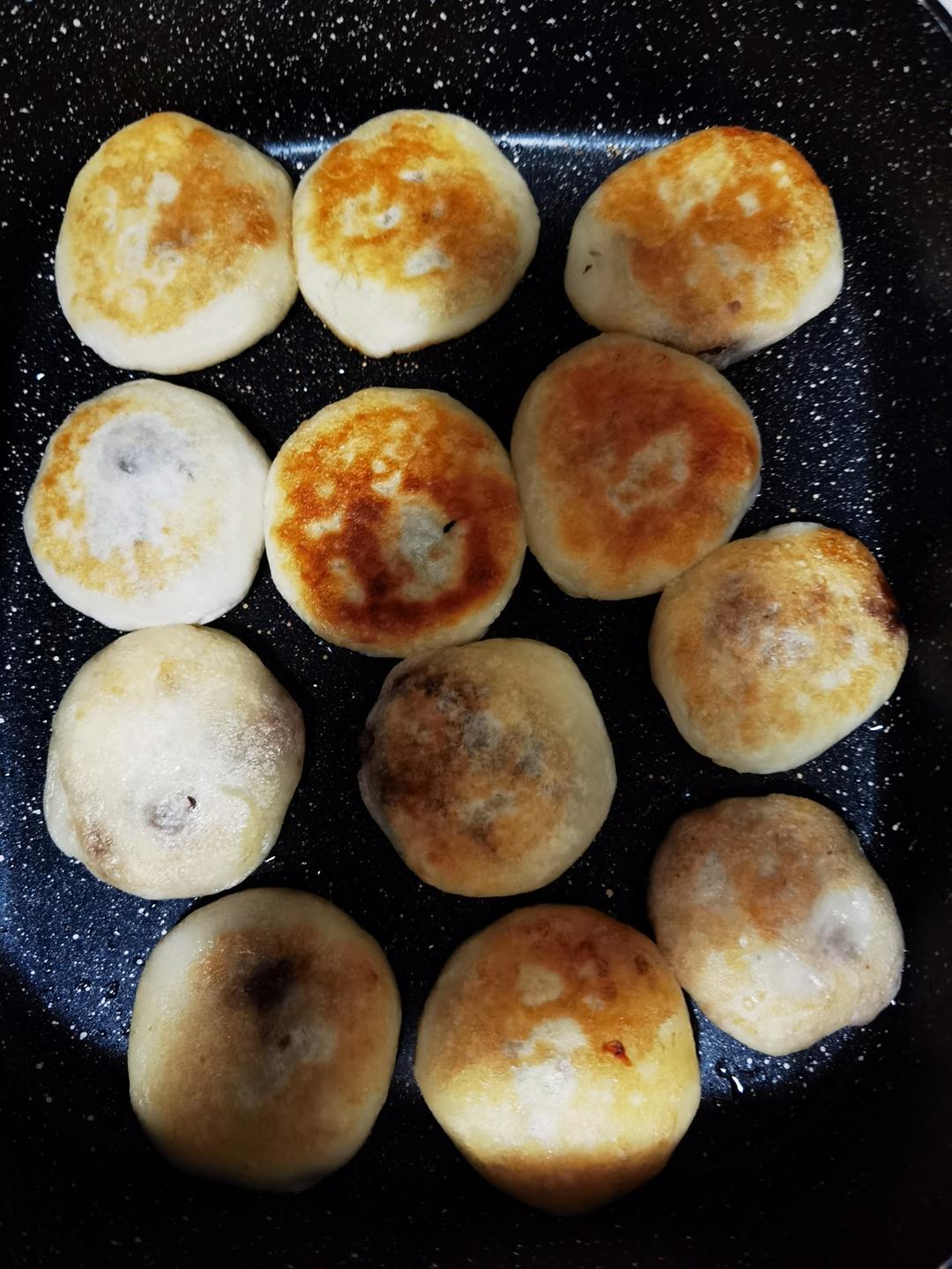 ㊙️东北糯米豆沙粘火勺 烫面法饼超级软 附虎口收拢法整形视频