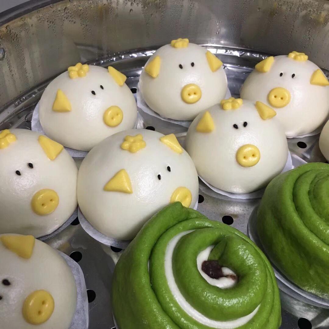 小猪豆沙包