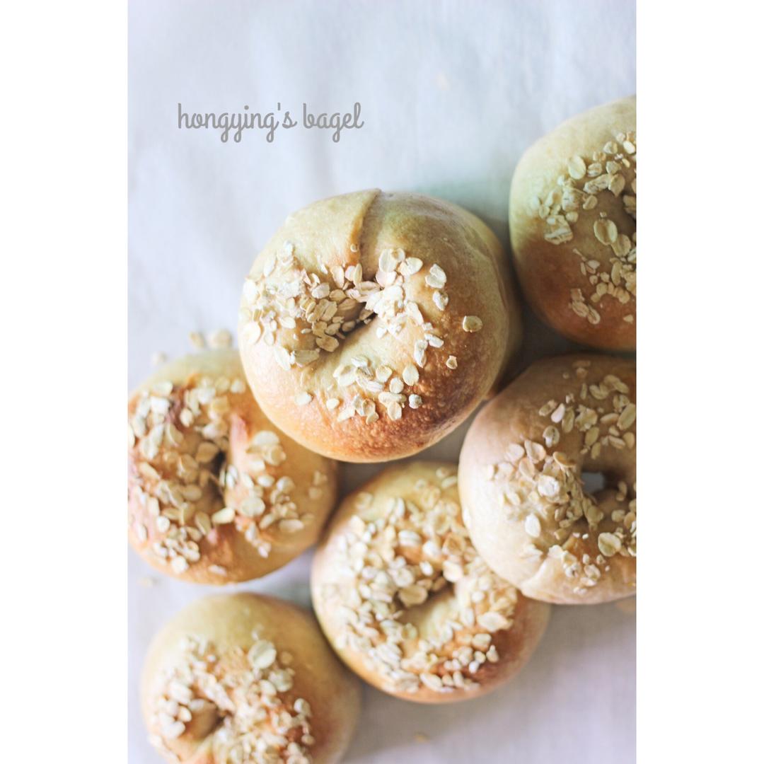 椰香奶酪夹心全麦橙皮贝果