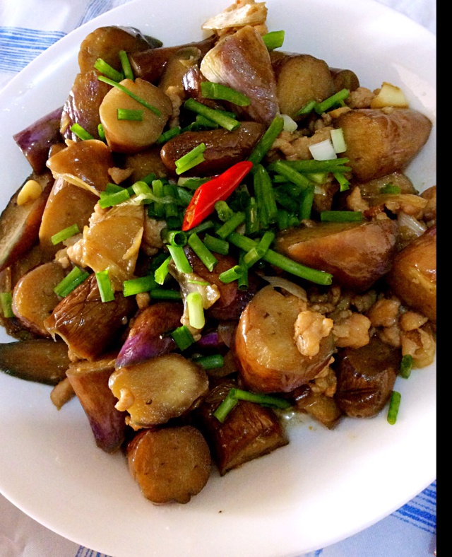 红烧肉末茄子