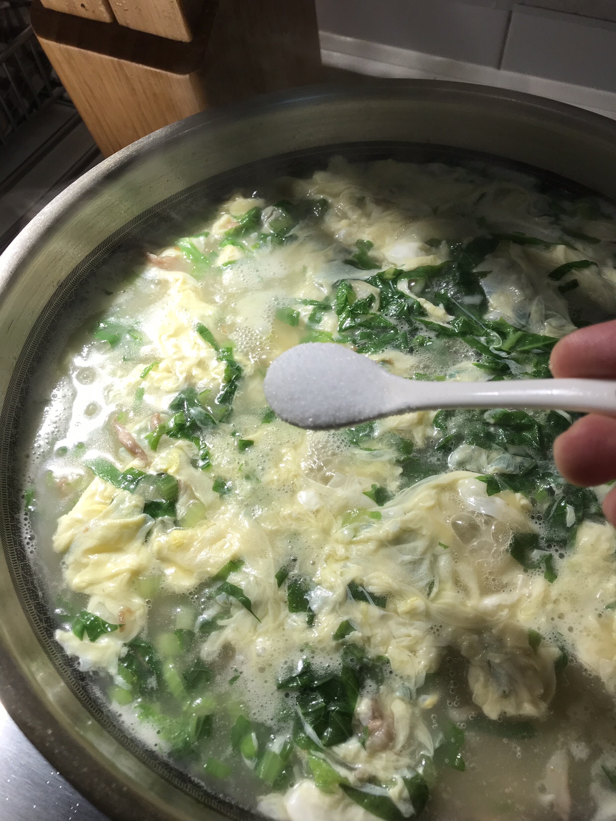 小白菜蛋花咸汤的做法 步骤17
