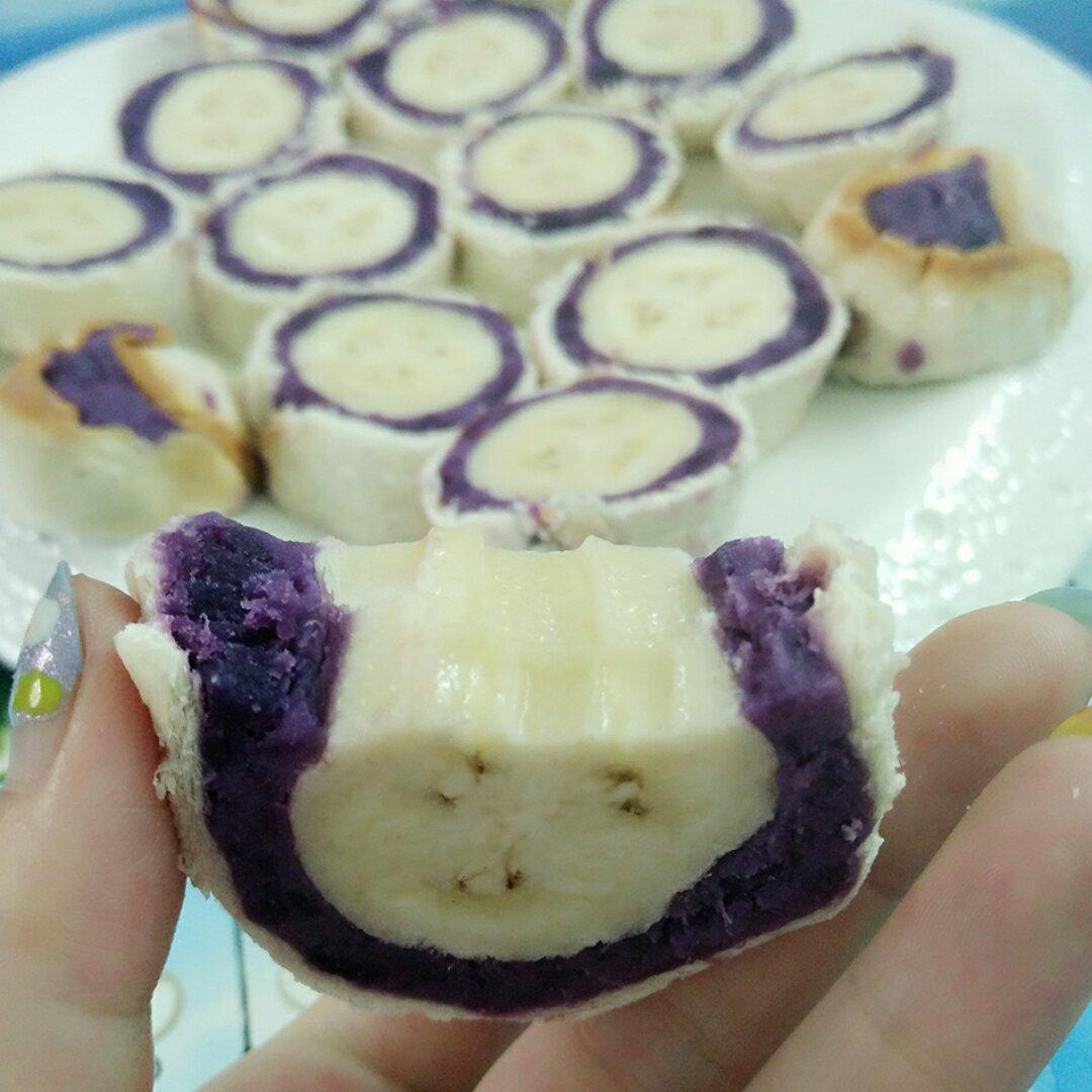 香蕉紫薯卷