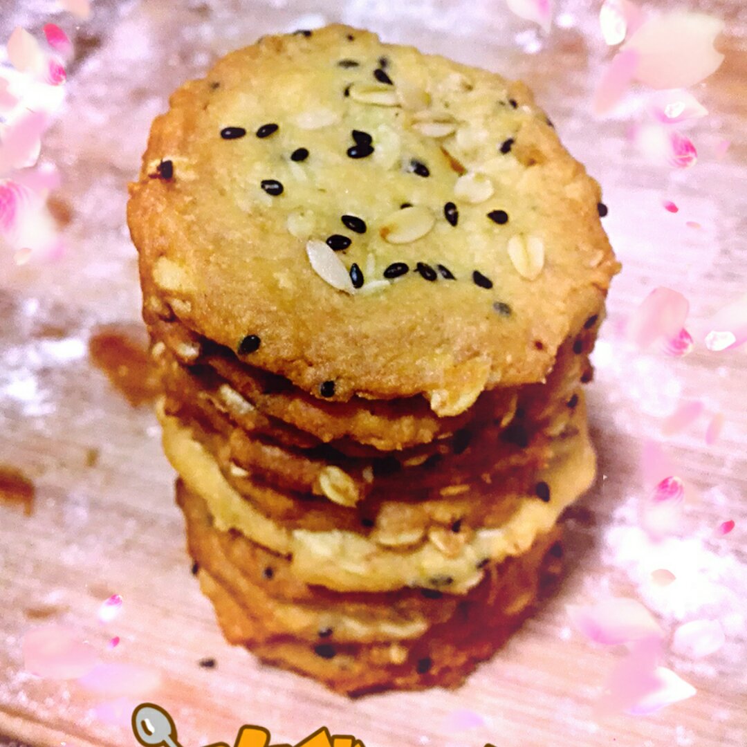 黑芝麻燕麦高纤饼干（无添加，另含植物油减脂配方）