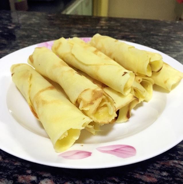 平底锅脆皮蛋卷