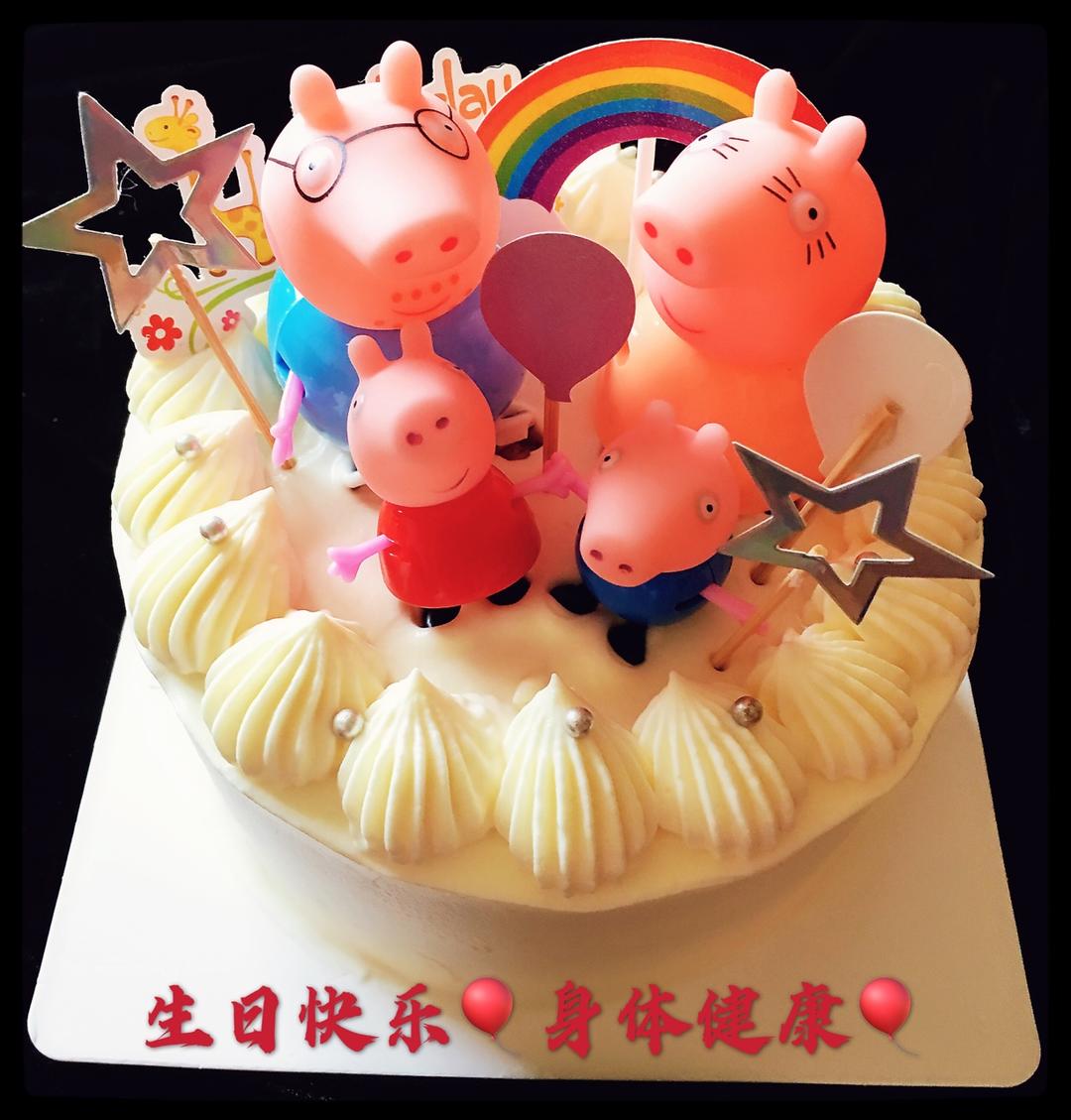 小猪佩奇生日蛋糕，小朋友最爱的蛋糕