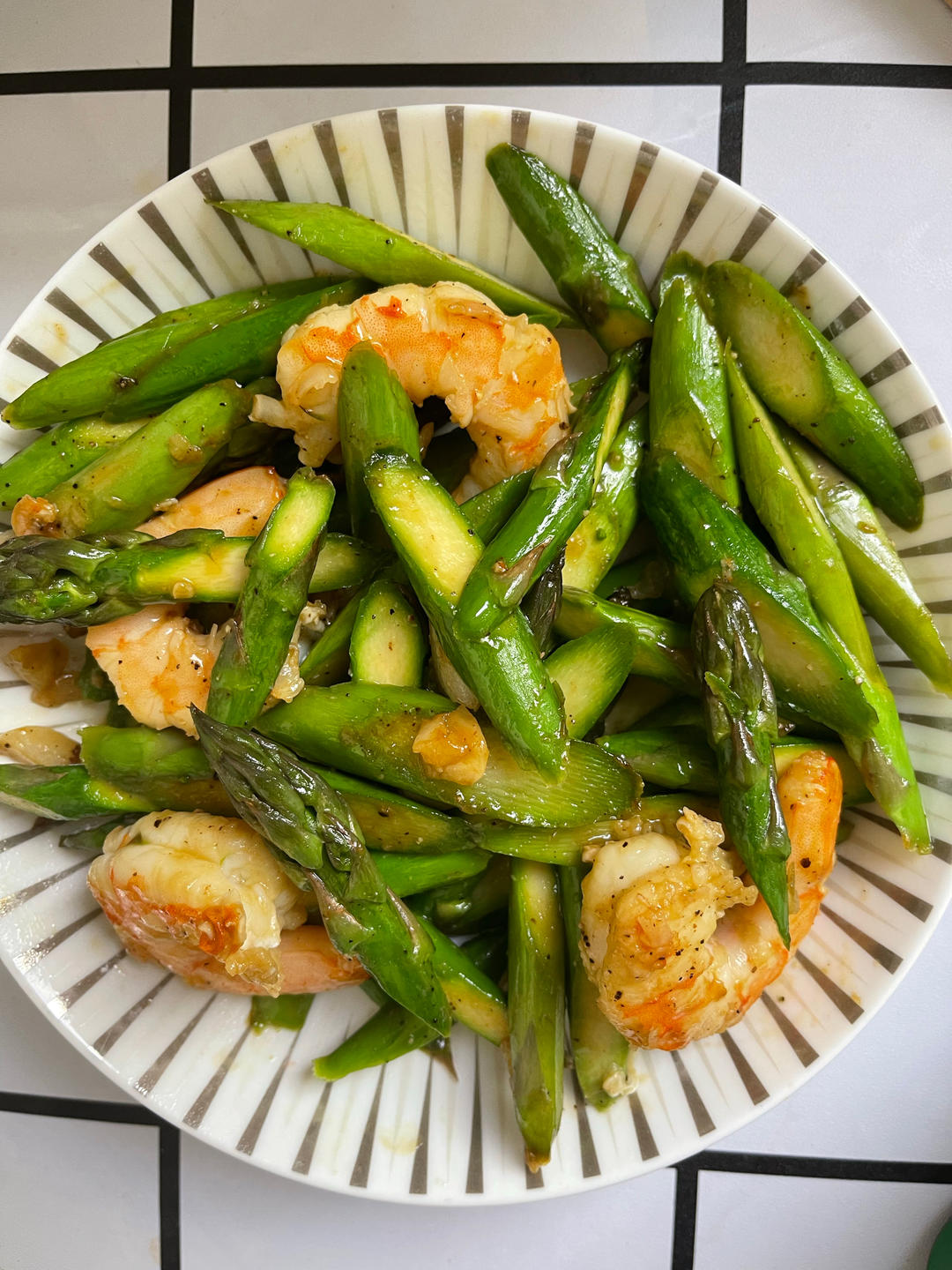 清炒芦笋虾仁