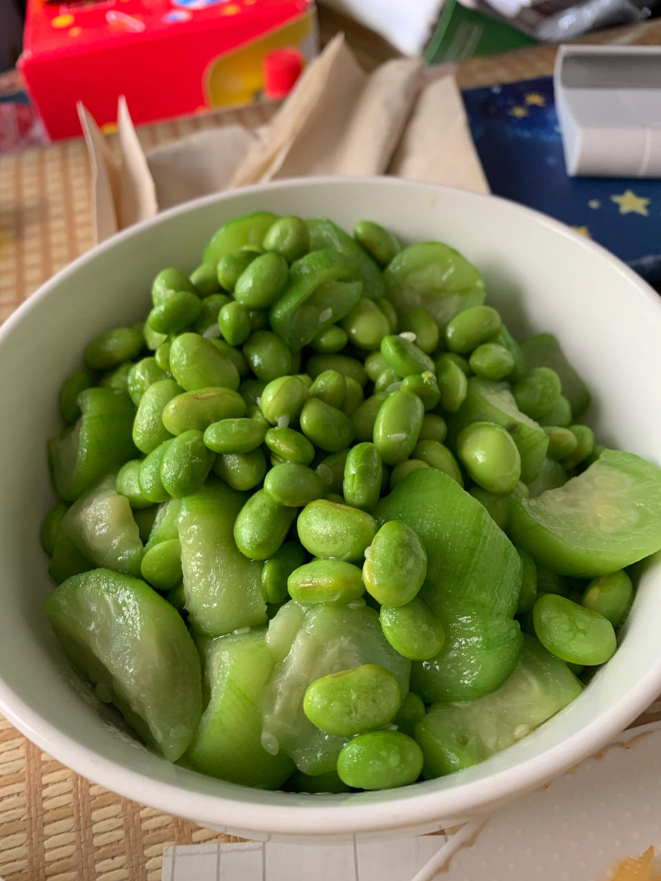 炒毛豆丝瓜
