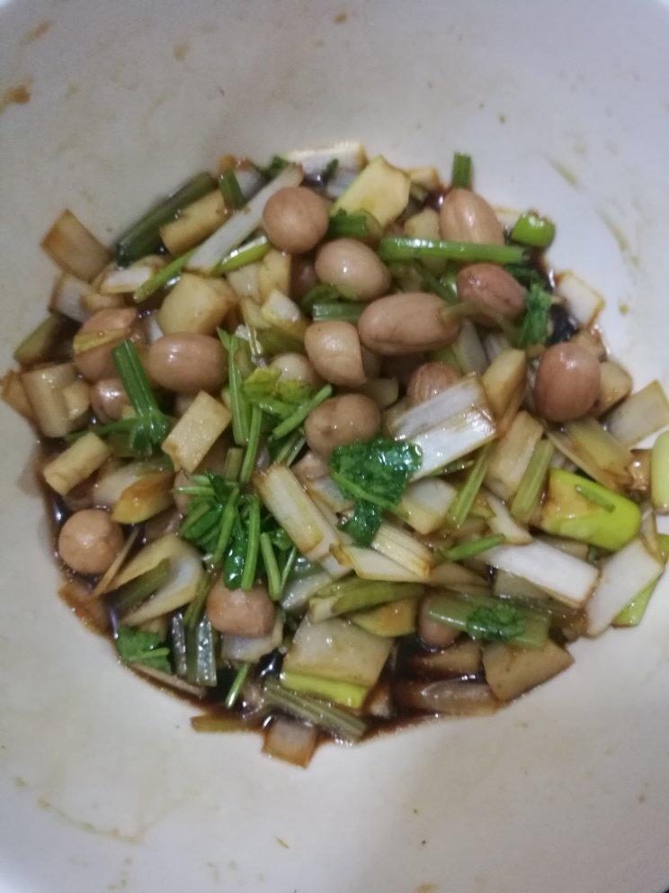 拌花生芹菜胡萝卜咸菜