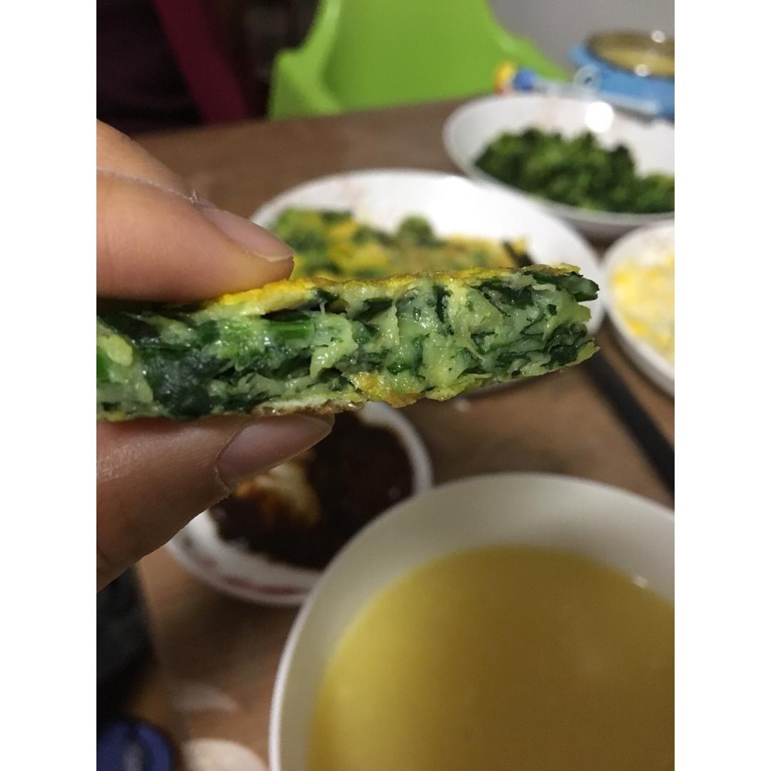 菠菜鸡蛋饼