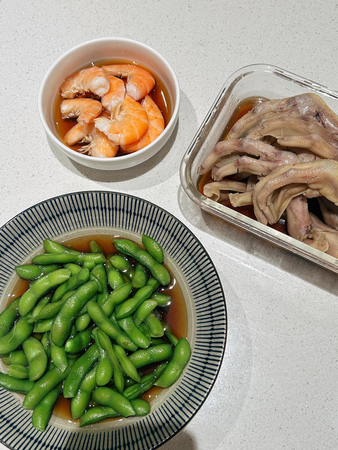 香糟一切：香糟虾+香糟鹅掌鸭信+香糟花毛【曼食慢语】