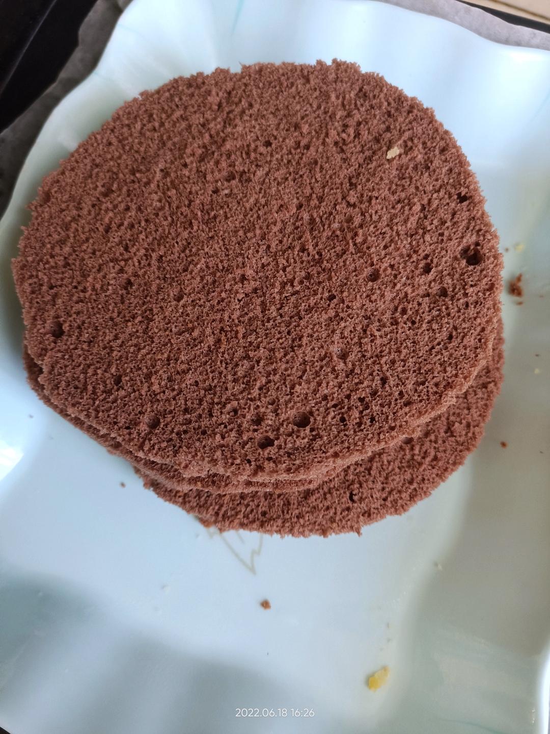 六寸可可戚风蛋糕